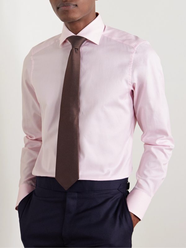 Cutaway-Collar Cotton-Piqué Shirt - FR Cutaway-Collar Cotton-Piqué Shirt - FR