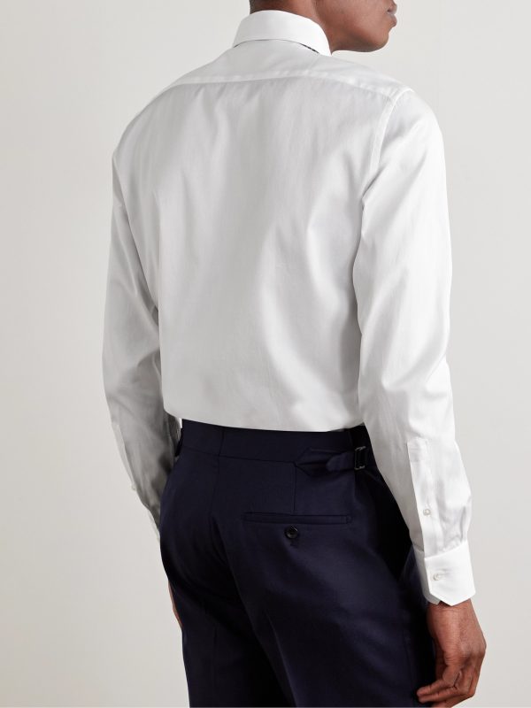 Cutaway-Collar Cotton-Twill Shirt - BK Cutaway-Collar Cotton-Twill Shirt - BK