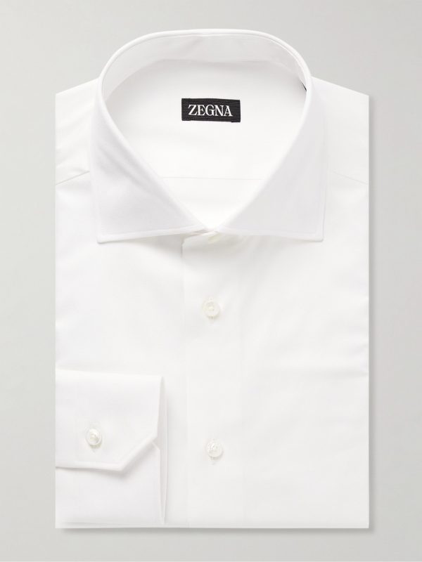 Cutaway-Collar Cotton-Twill Shirt Cutaway-Collar Cotton-Twill Shirt
