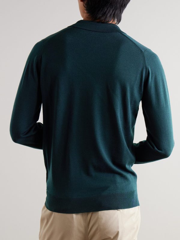 Belper Slim-Fit Merino Wool Polo Shirt - BK Belper Slim-Fit Merino Wool Polo Shirt - BK