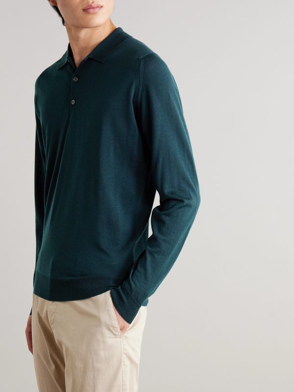 Belper Slim-Fit Merino Wool Polo Shirt - FR Belper Slim-Fit Merino Wool Polo Shirt - FR