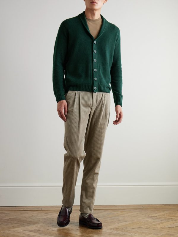 Rockford Shawl-Collar Recycled-Cashmere and Merino Wool-Blend Cardigan - OU Rockford Shawl-Collar Recycled-Cashmere and Merino Wool-Blend Cardigan - OU
