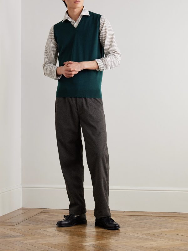 Hadfield Slim-Fit Merino Wool Sweater Vest - OU