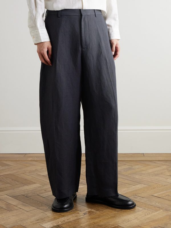 Fume Tapered Linen-Blend Suit Trousers - FR