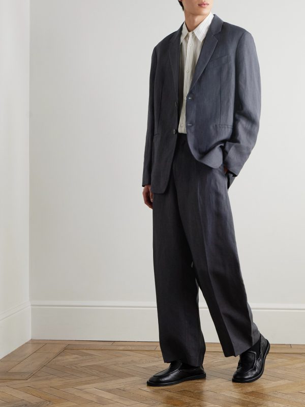 Fume Tapered Linen-Blend Suit Trousers - OU