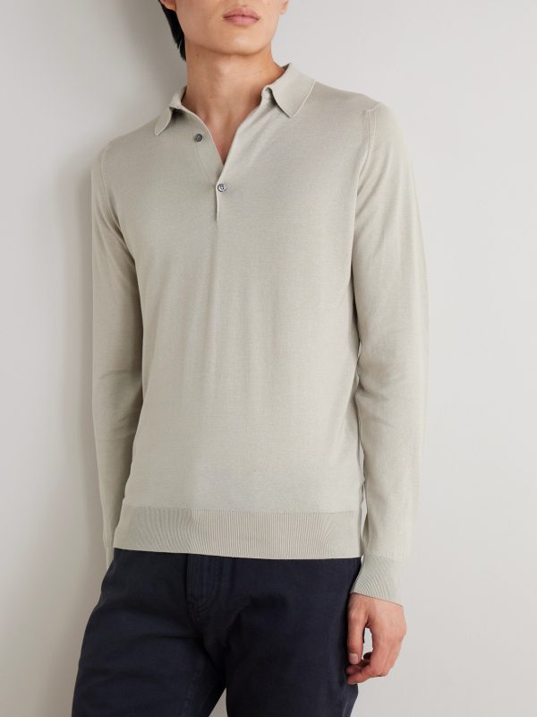 Bradwell Slim-Fit Sea Island Cotton Polo Shirt - FR Bradwell Slim-Fit Sea Island Cotton Polo Shirt - FR