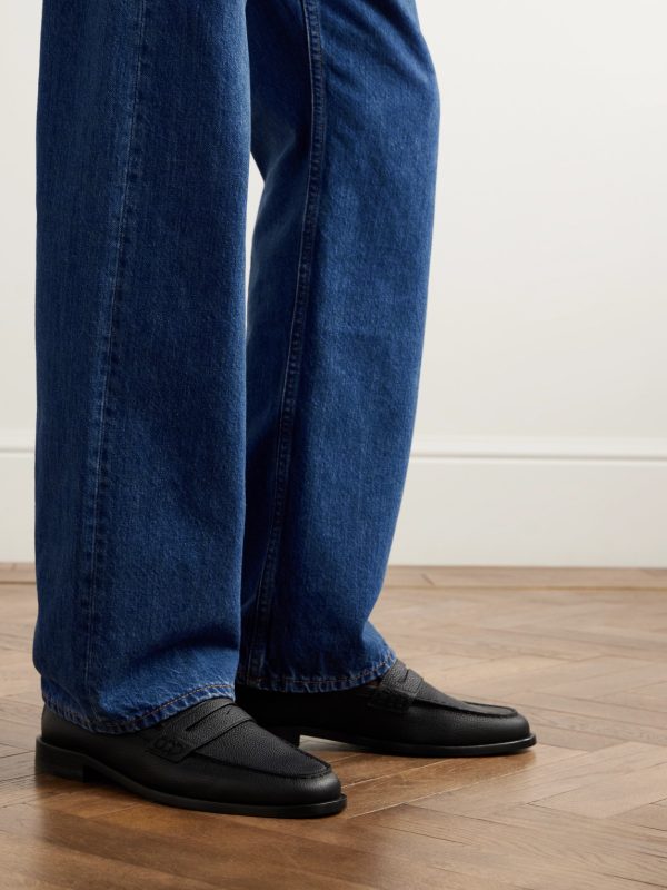 Perry Full-Grain Leather Penny Loafers - OU Perry Full-Grain Leather Penny Loafers - OU