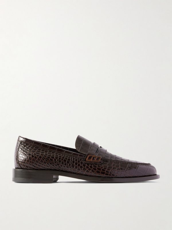 Perry Croc-Effect Leather Loafers Perry Croc-Effect Leather Loafers