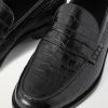 Perry Croc-Effect Leather Loafers - CU