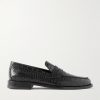 Perry Croc-Effect Leather Loafers