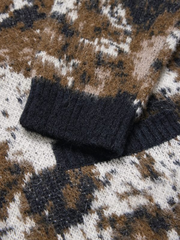Merton Camouflage Intarsia-Knit Cardigan - E1 Merton Camouflage Intarsia-Knit Cardigan - E1