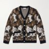 Merton Camouflage Intarsia-Knit Cardigan Merton Camouflage Intarsia-Knit Cardigan