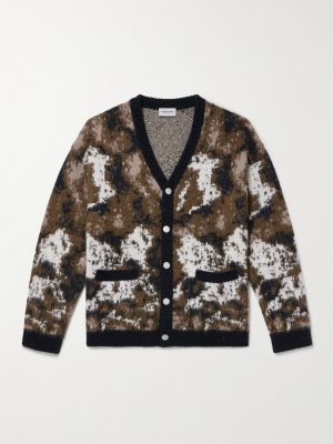 Merton Camouflage Intarsia-Knit Cardigan Merton Camouflage Intarsia-Knit Cardigan