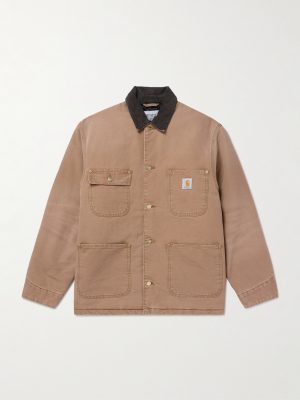 OG Corduroy-Trimmed Cotton-Canvas Chore Jacket