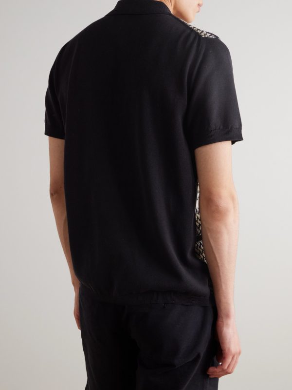 Striped Jacquard-Knit Organic Cotton Shirt - BK