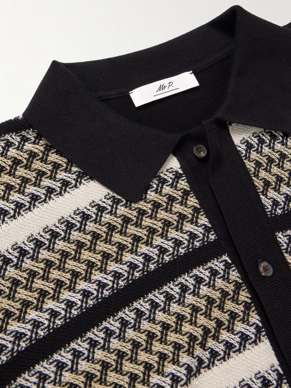 Striped Jacquard-Knit Organic Cotton Shirt - CU
