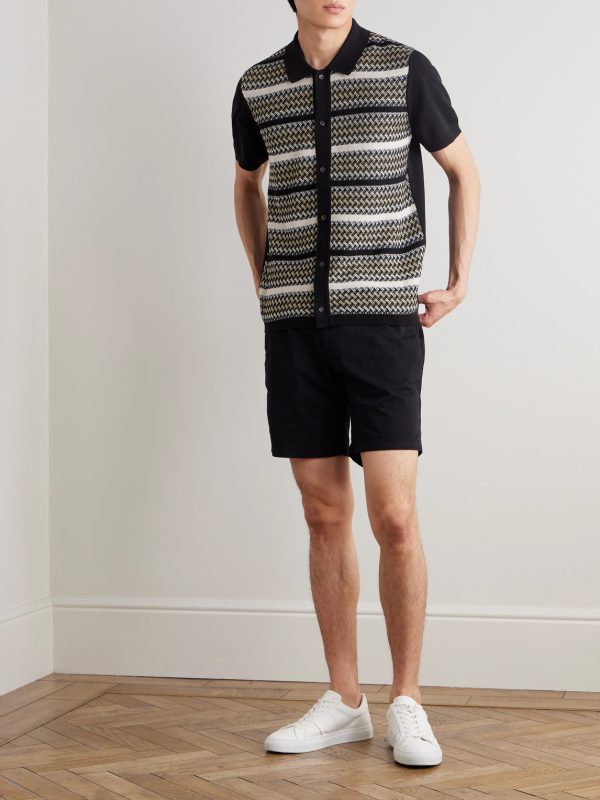 Striped Jacquard-Knit Organic Cotton Shirt - OU