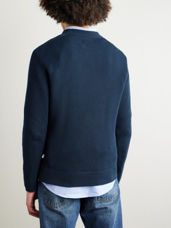 Kevin 6600 Ribbed Organic Cotton Sweater - BK