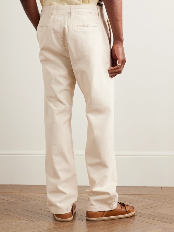 Aden 1923 Straight-Leg Organic Cotton-Blend Twill Chinos - BK Aden 1923 Straight-Leg Organic Cotton-Blend Twill Chinos - BK