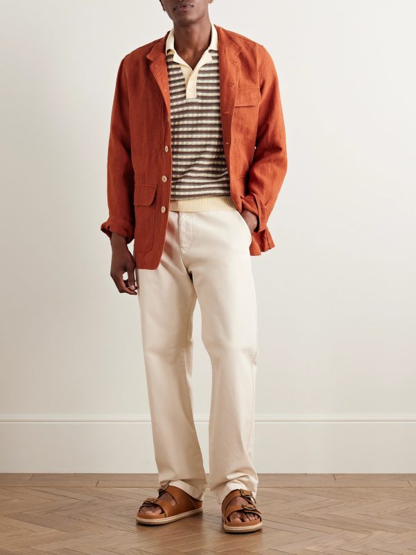 Aden 1923 Straight-Leg Organic Cotton-Blend Twill Chinos - OU Aden 1923 Straight-Leg Organic Cotton-Blend Twill Chinos - OU