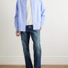 Colby 5910 Button-Down Collar Logo-Embroidered Organic Cotton Shirt - OU Colby 5910 Button-Down Collar Logo-Embroidered Organic Cotton Shirt - OU