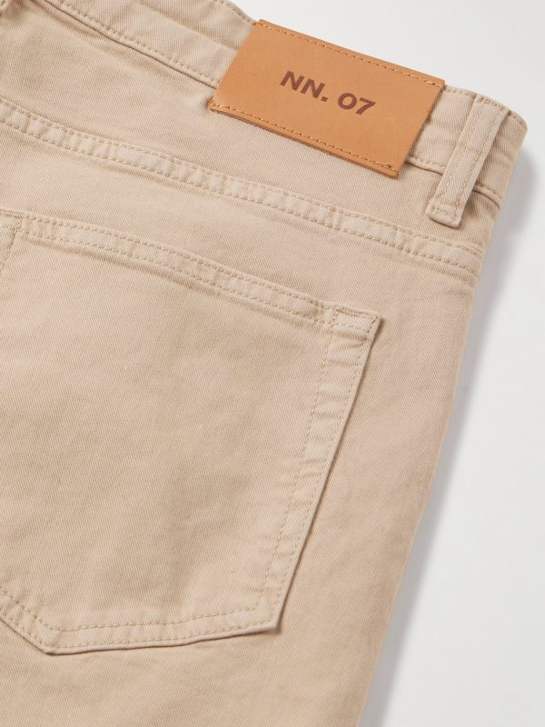 Tony 1923 Slim-Fit Garment-Dyed Organic Cotton-Blend Twill Trousers - CU