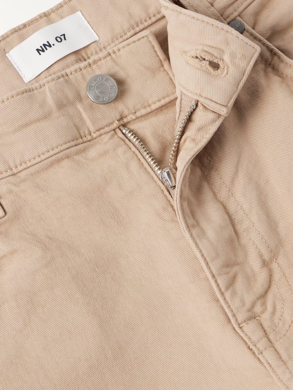 Tony 1923 Slim-Fit Garment-Dyed Organic Cotton-Blend Twill Trousers - E1