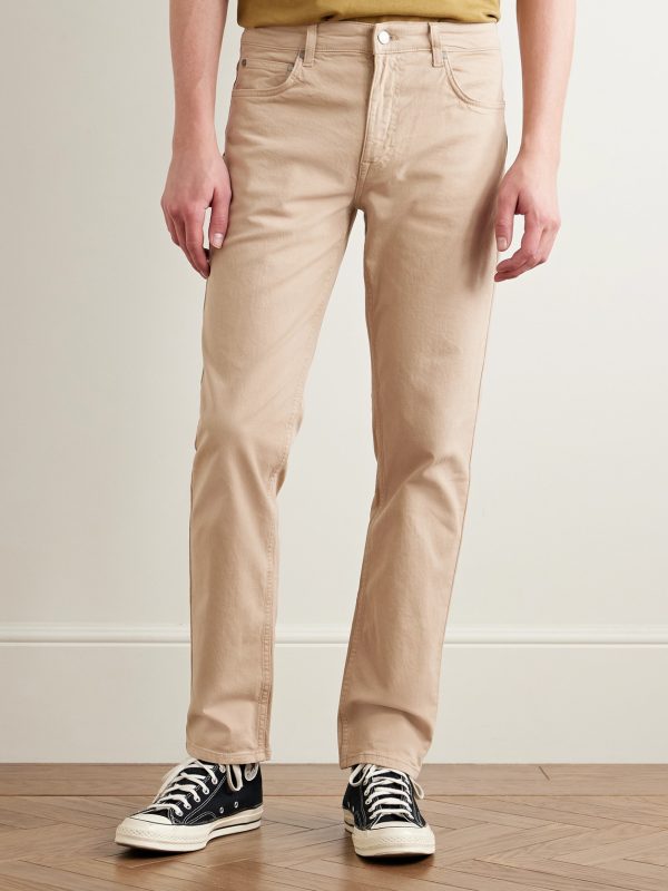 Tony 1923 Slim-Fit Garment-Dyed Organic Cotton-Blend Twill Trousers - FR