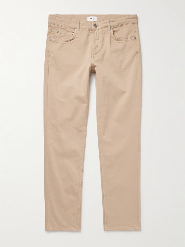 Tony 1923 Slim-Fit Garment-Dyed Organic Cotton-Blend Twill Trousers