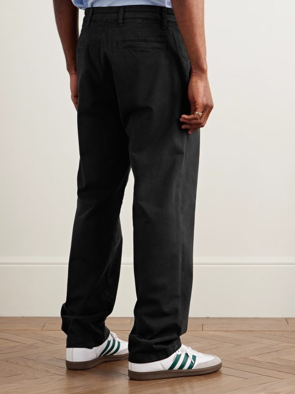 Aden 1923 Straight-Leg Organic Cotton-Blend Twill Chinos - BK
