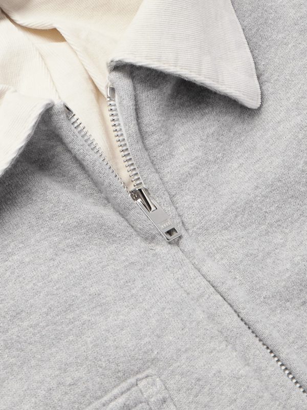 Utility Heavyweight Structured-Fleece Cotton-Jersey Zip-Up Jacket - CU