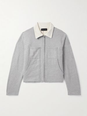 Utility Heavyweight Structured-Fleece Cotton-Jersey Zip-Up Jacket Utility Heavyweight Structured-Fleece Cotton-Jersey Zip-Up Jacket