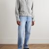 Utility Heavyweight Structured-Fleece Cotton-Jersey Zip-Up Jacket - OU