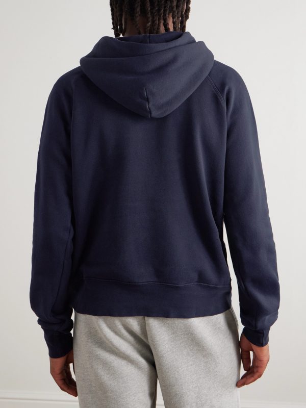French Terry Cotton-Jersey Raglan Hoodie - BK French Terry Cotton-Jersey Raglan Hoodie - BK