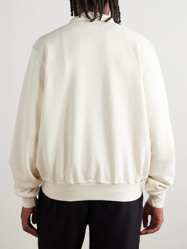 Yacht Heavyweight Structured-Fleece Cotton-Jersey Half-Zip Sweatshirt - BK Yacht Heavyweight Structured-Fleece Cotton-Jersey Half-Zip Sweatshirt - BK