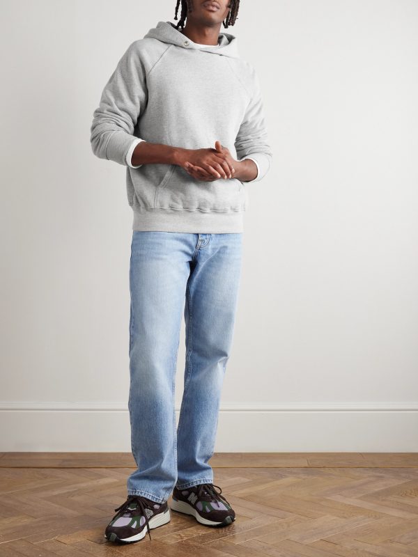 French Terry Cotton-Jersey Raglan Hoodie - OU French Terry Cotton-Jersey Raglan Hoodie - OU