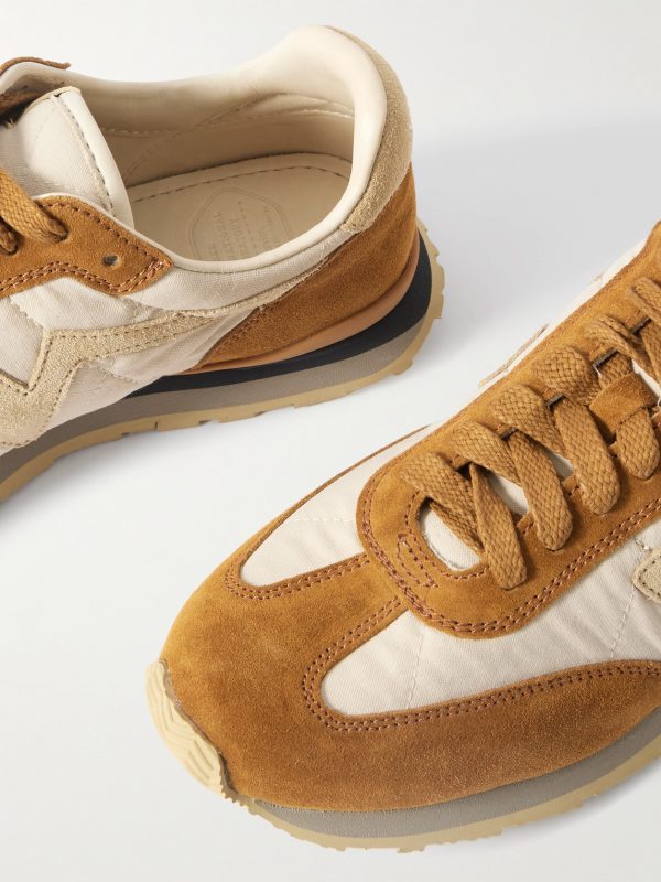 FKT Runner Suede-Trimmed Quilted Canvas Sneakers - CU FKT Runner Suede-Trimmed Quilted Canvas Sneakers - CU