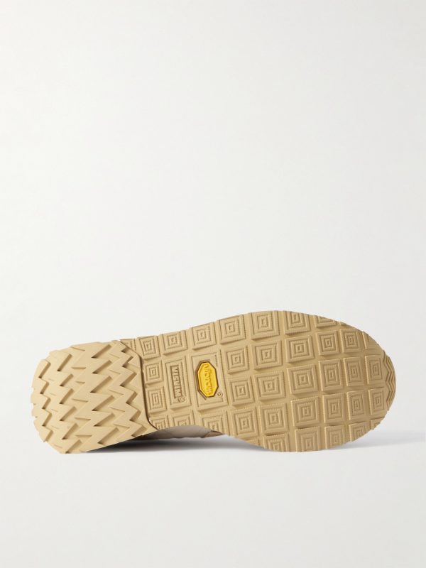 FKT Runner Suede-Trimmed Quilted Canvas Sneakers - E1 FKT Runner Suede-Trimmed Quilted Canvas Sneakers - E1