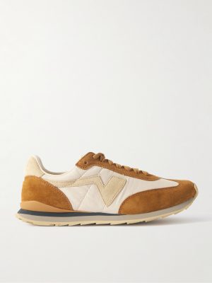 FKT Runner Suede-Trimmed Quilted Canvas Sneakers FKT Runner Suede-Trimmed Quilted Canvas Sneakers