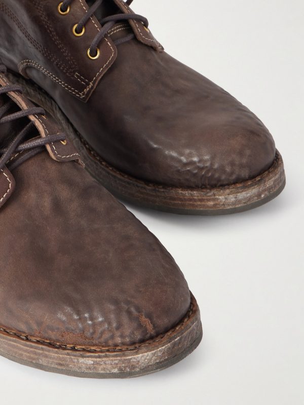 Virgil Distressed Leather Lace-Up Boots - CU Virgil Distressed Leather Lace-Up Boots - CU