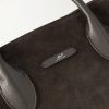 Full Grain Leather-Trimmed Suede Tote - CU Full Grain Leather-Trimmed Suede Tote - CU