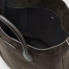 Full Grain Leather-Trimmed Suede Tote - E1 Full Grain Leather-Trimmed Suede Tote - E1