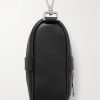 Full-Grain Leather Golf Ball and Tee Holder - BK