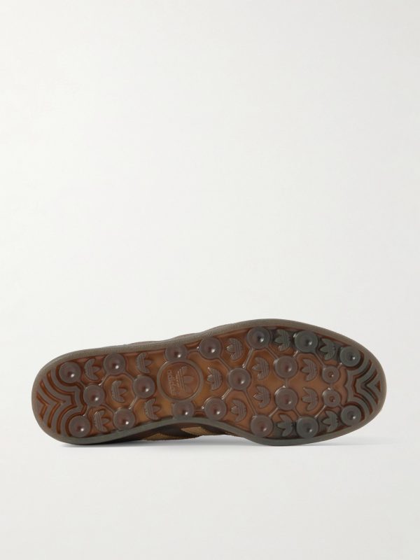 Gazelle Indoor Suede-Trimmed Leather Sneakers - E1