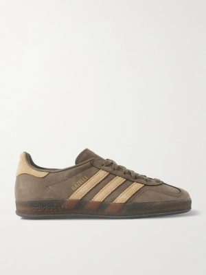 Gazelle Indoor Suede-Trimmed Leather Sneakers Gazelle Indoor Suede-Trimmed Leather Sneakers
