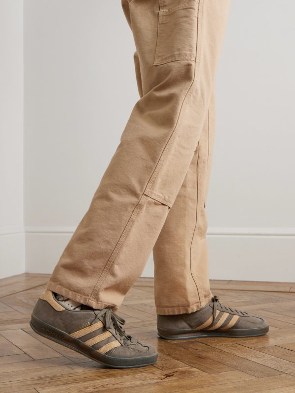 Gazelle Indoor Suede-Trimmed Leather Sneakers - OU