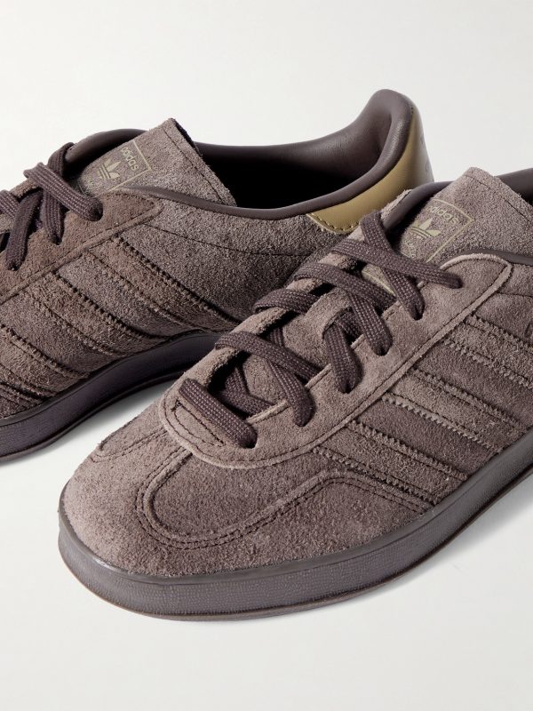 Gazelle Indoor Suede-Trimmed Leather Sneakers - CU Gazelle Indoor Suede-Trimmed Leather Sneakers - CU