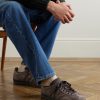 Gazelle Indoor Suede-Trimmed Leather Sneakers - OU Gazelle Indoor Suede-Trimmed Leather Sneakers - OU