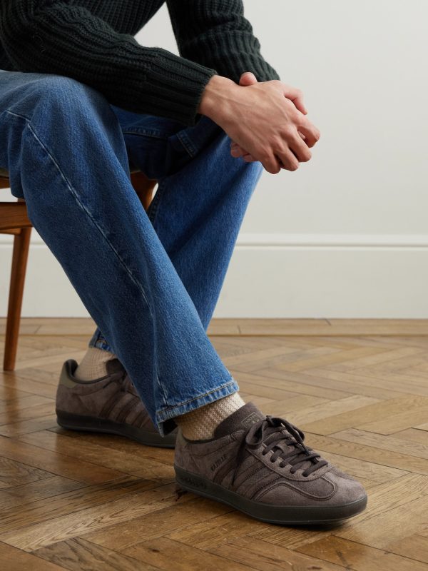 Gazelle Indoor Suede-Trimmed Leather Sneakers - OU Gazelle Indoor Suede-Trimmed Leather Sneakers - OU