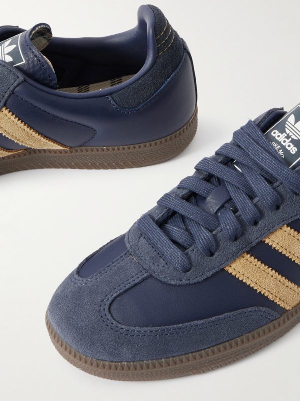 Samba OG Suede-Trimmed Leather Sneakers - CU Samba OG Suede-Trimmed Leather Sneakers - CU